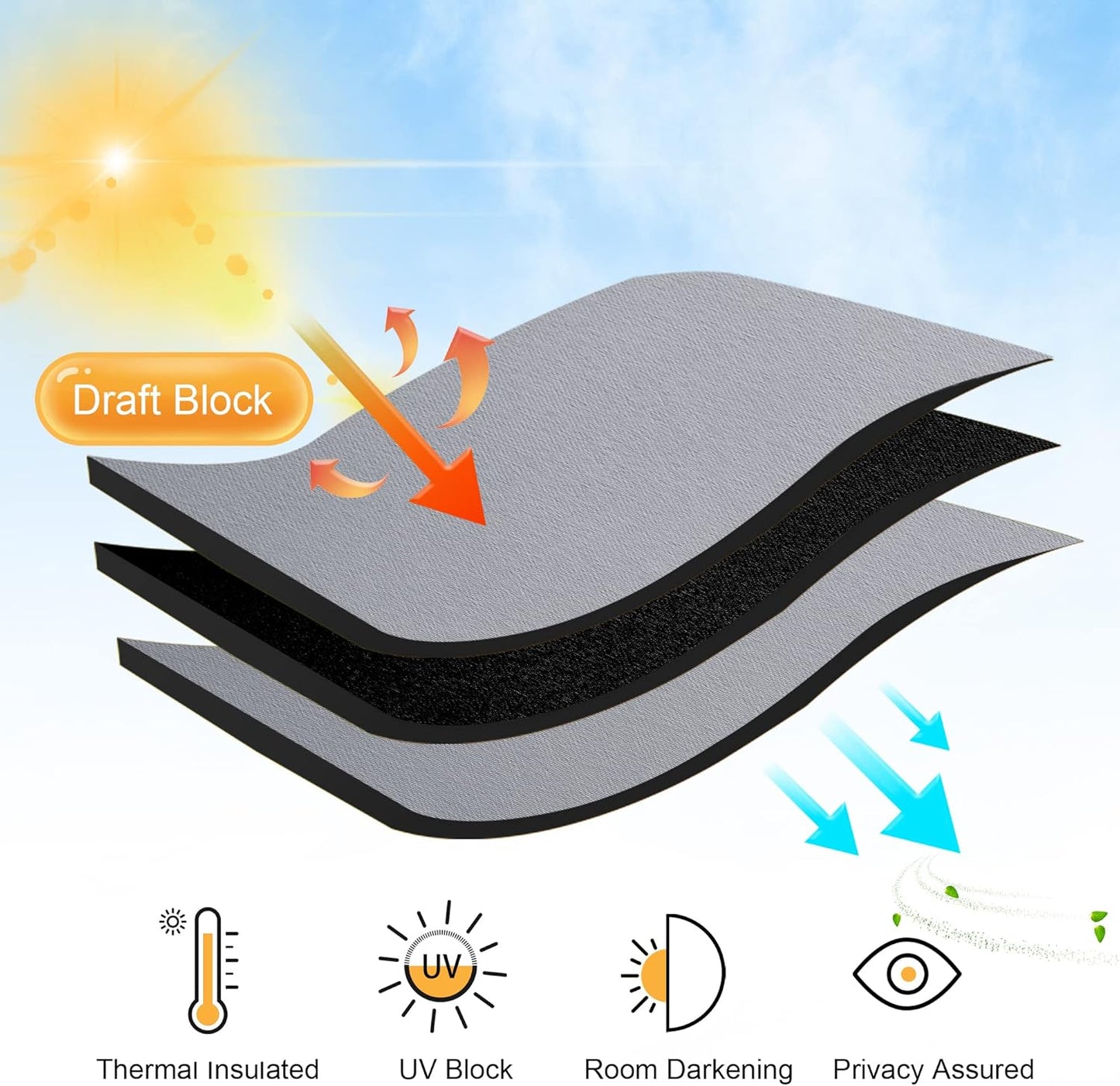 RYB HOME Bathroom Curtains Blackout - Thermal Insulating Privacy Small Window Curtains Short for Bedroom Basement Kitchen Kids Nursery Cabinet, Wide 42 x Long 30 inches, 2 Panels, Silver Grey