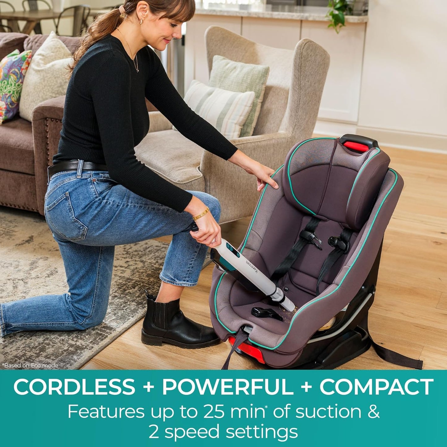 Kenmore HV3005 11.1V Cordless Handheld Vacuum Cleaner Lightweight Versatile and Portable Hand Vac Powerful Suction with 2-Speed Power Control for Pet Hair, One-Touch Empty for Car & Home