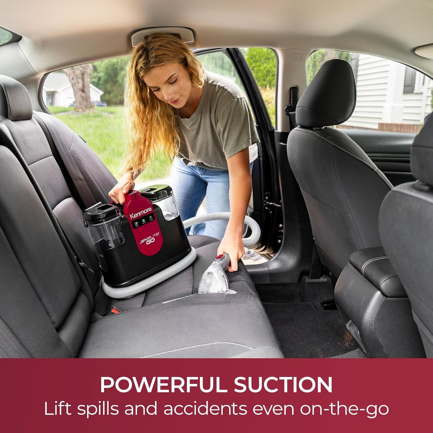 Kenmore KW1050 SpotLite™ Go Portable Heated Carpet & Upholstery Spot Cleaner, 16Kpa Power Suction with Versatile Tools for Pets, Area Rugs and Couches