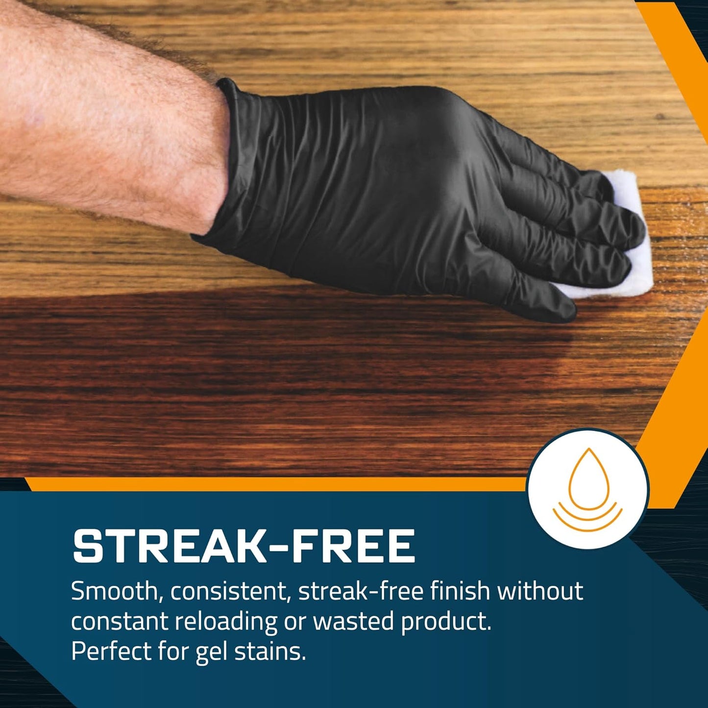 MāKRS Stain Pad, Cut-to-Size Staining Pads, 2-Pack, Lint, Snag, Streak-Free Applicator, Micro Brush Material, Wood Stains and Oil Based Finishes, Easy to Use with Consistent Application