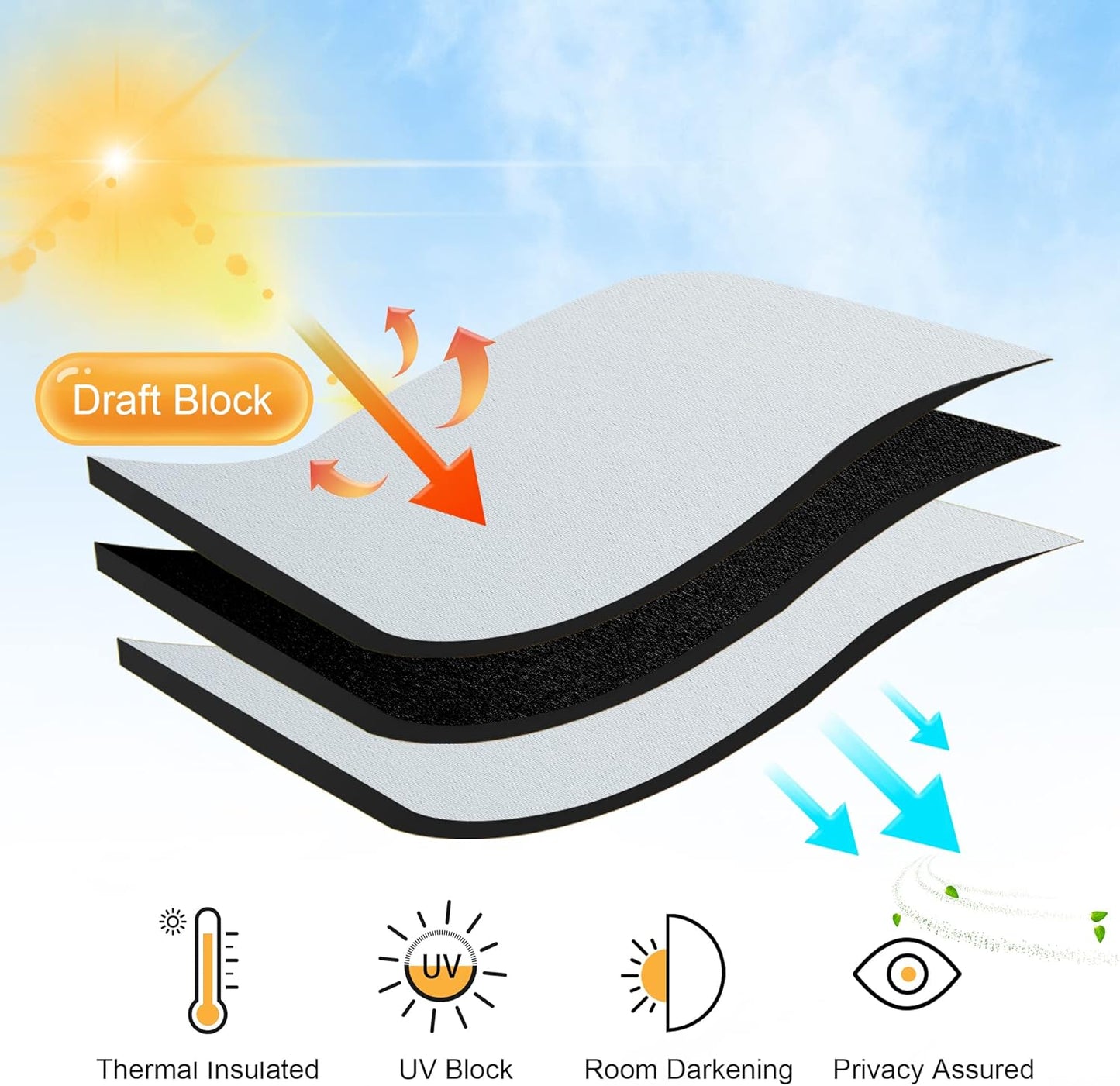 RYB HOME White Curtains for Bedroom - Room Darkening Curtains Back Loops Hanging, Privacy Window Drapes for Sunroom Kitchen Dining Engagement, 42 Wide x 54 Long, Grayish White, 2 Pcs