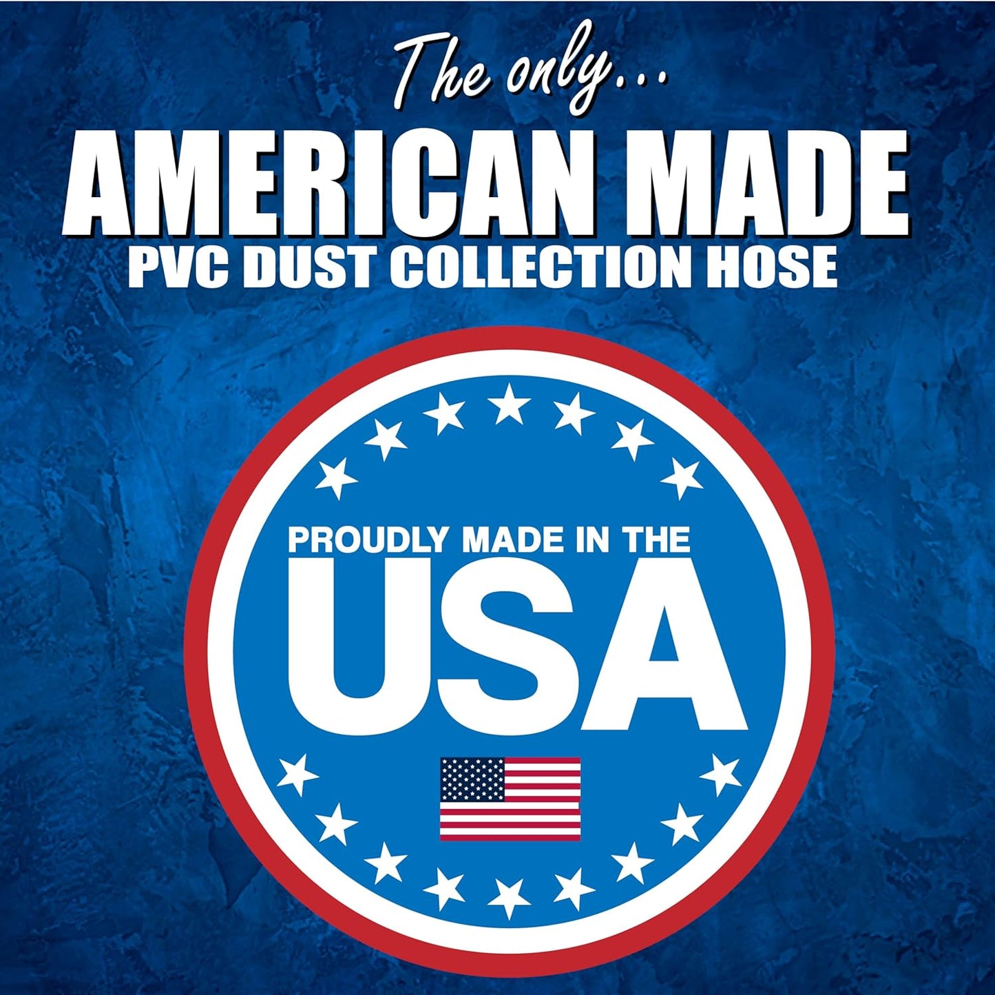 PVC Dust Collection Hose w/4 Thumbscrew Clamps, Puncture Resistant, Carbon Steel Wire, Clear Flexible PVC Dust Collector Hose, Proudly Made in USA (4" x 50')