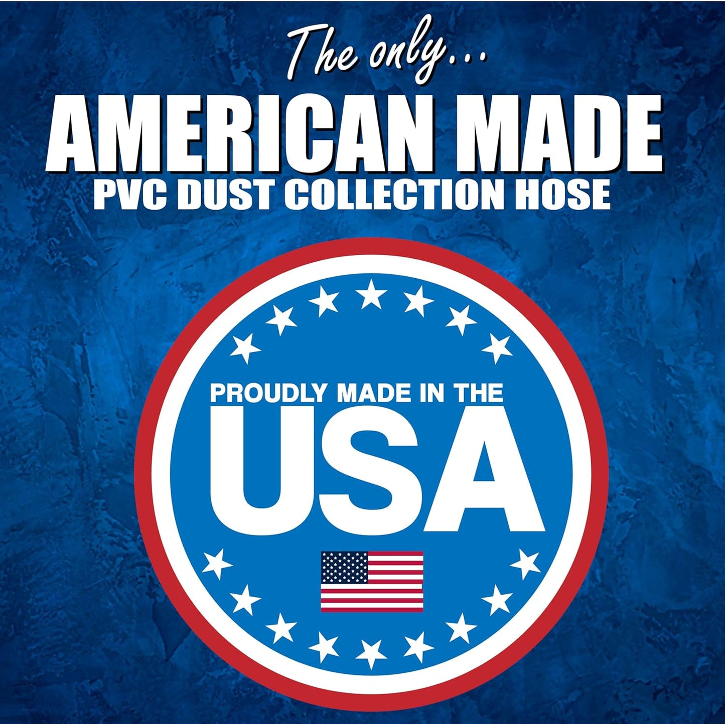 PVC Dust Collection Hose w/4 Thumbscrew Clamps, Puncture Resistant, Carbon Steel Wire, Clear Flexible PVC Dust Collector Hose, Proudly Made in USA (5" x 10')