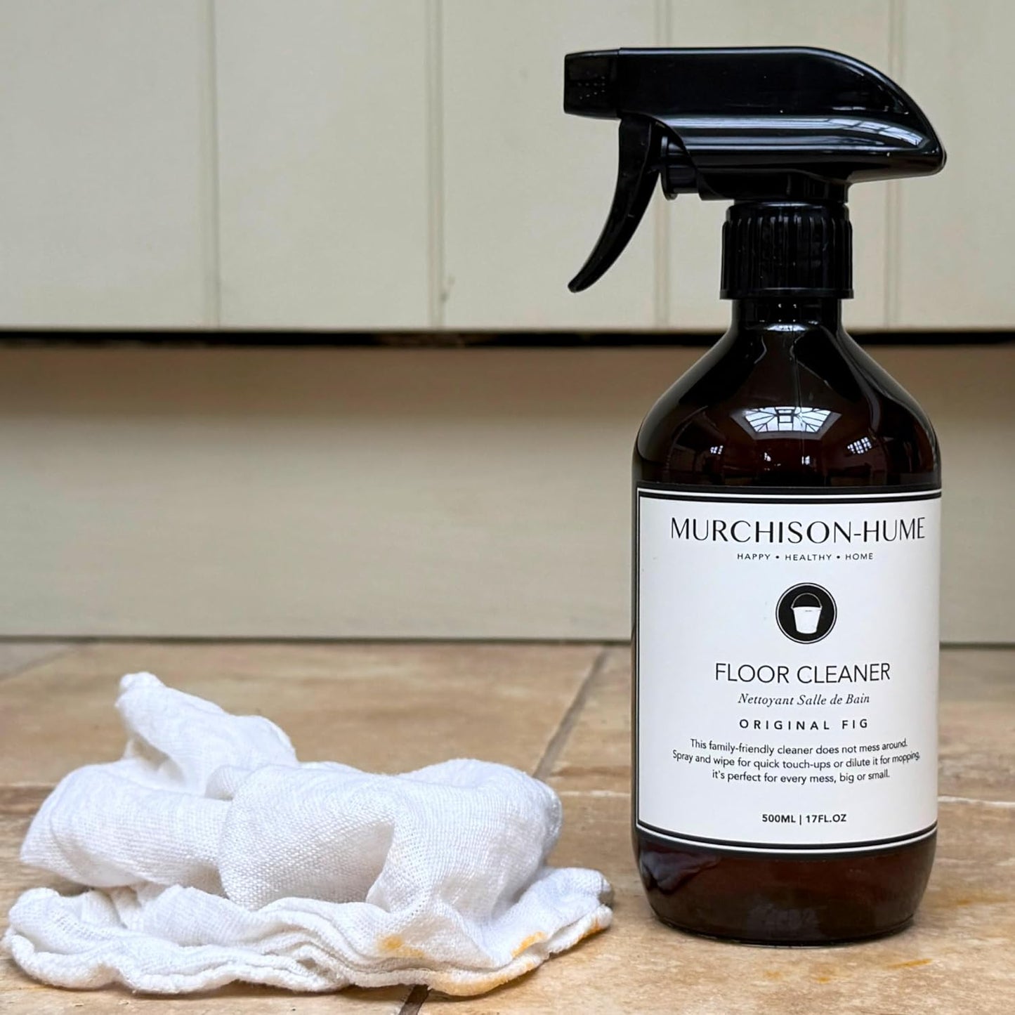 Murchison-Hume Natural Floor Cleaner Spray – Pet-Friendly, Non-Toxic, Plant-Based Formula for Hardwood, Tile & Laminate – Streak-Free Shine, Fresh Scent – 17oz Bottle-Original Fig