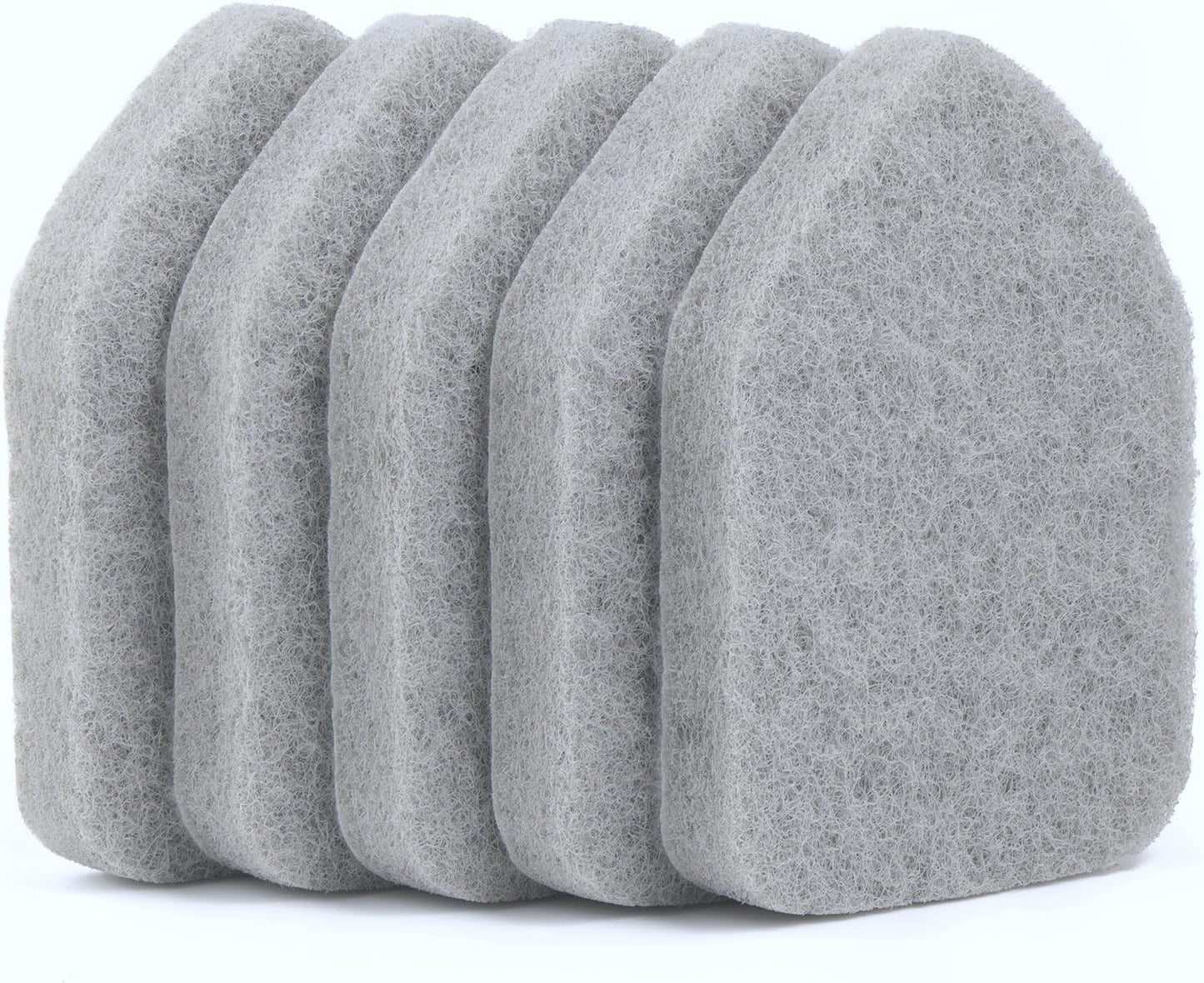 Replacement Scrubber Refill for Moku Home Extendable Tub Tile Shower Brush for Cleaning Non-Scratch (5X Scrubber Sponge Gray)
